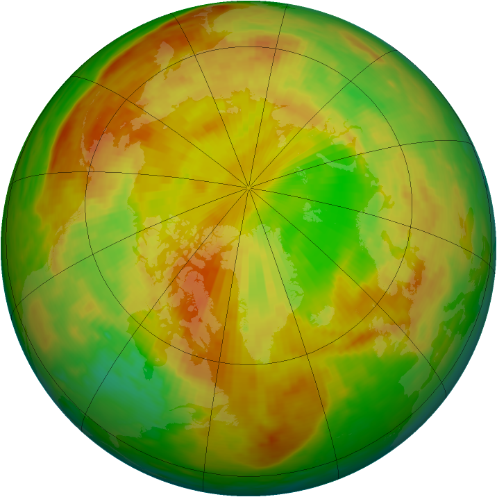 Arctic ozone map for 28 May 1987